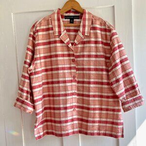 Vintage Plaid 100% Silk Jacket